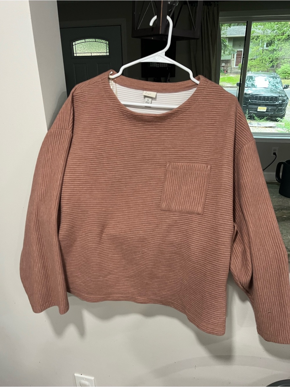 Women's Ribbed Pullover Sweater - Dusty Rose